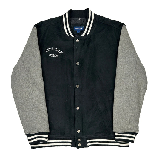 Locker Room Talk Sport Varsity Jacket - XL Black Polyester