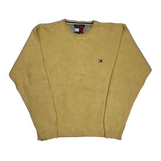 Vintage Tommy Hilfiger Jumper - XL Yellow Cotton