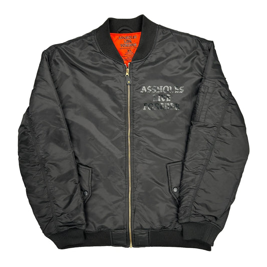 Assholes Live Forever Unbranded Bomber Jacket - XL Black Cotton
