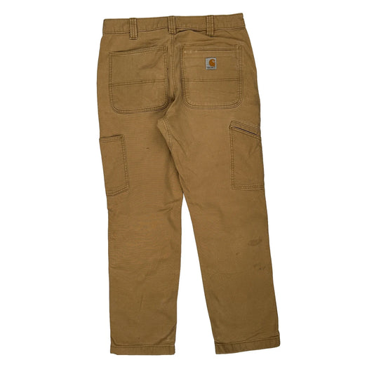 Carhartt Double Knee Trousers - 30W 29L Brown Cotton Blend