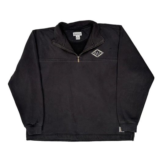 Carhartt 1/4 Zip - XL Black Cotton Blend