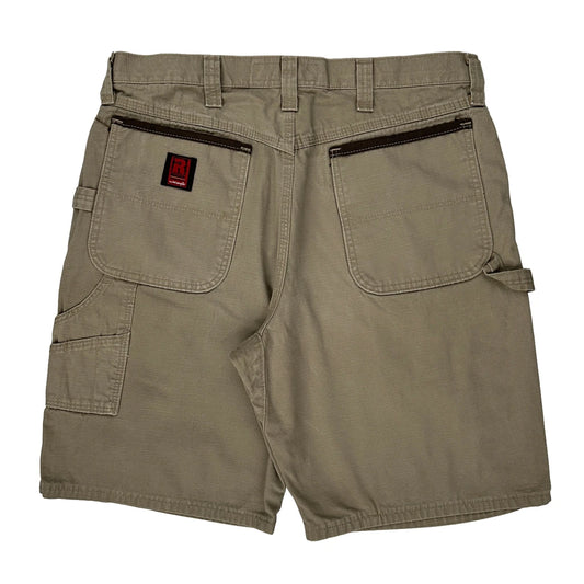 Wrangler Carpenter Shorts - 34W 10L Khaki Cotton