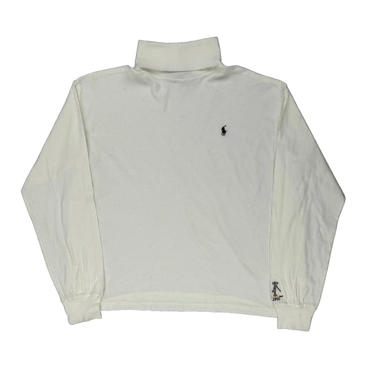 Polo By Ralph Lauren Rollneck - Large White Cotton