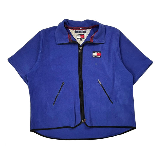 Vintage Tommy Hilfiger Fleece Jacket - XL Blue Polyester