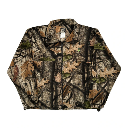 Vintage Big Bill Camo Fleece Jacket - XL Camo Polyester