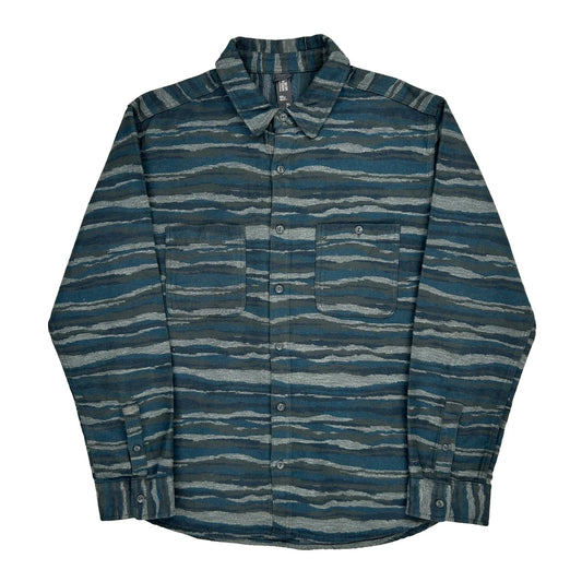 Mountain Hard Wear Striped Shirt - XL Grey Cotton