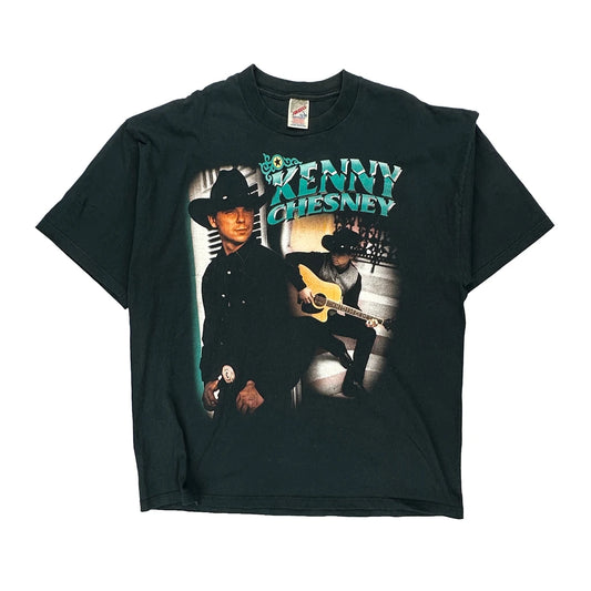1997 Kenny Chesney I Will Stand Tour Jerzees Band T-Shirt - XL Black Cotton