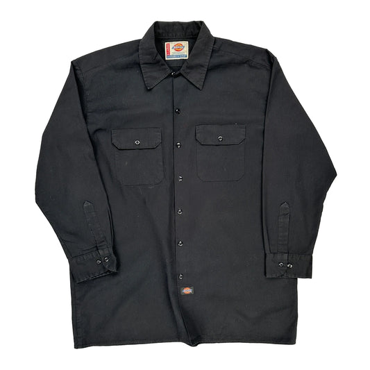 Dickies Shirt - XL Black Polyester Blend
