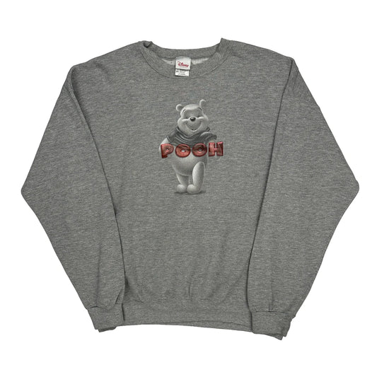 Disney Cartoon Sweatshirt - 2XL Grey Cotton