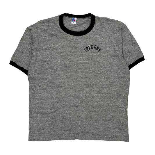 Spikers Russell Athletic Single Stitch T-Shirt - XL Black Cotton