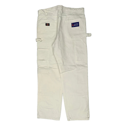 Vintage Sherwin Williams Dickies Carpenter Trousers - 35W 32L White Cotton