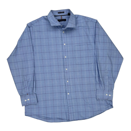 Tommy Hilfiger Checked Shirt - XL Blue Cotton