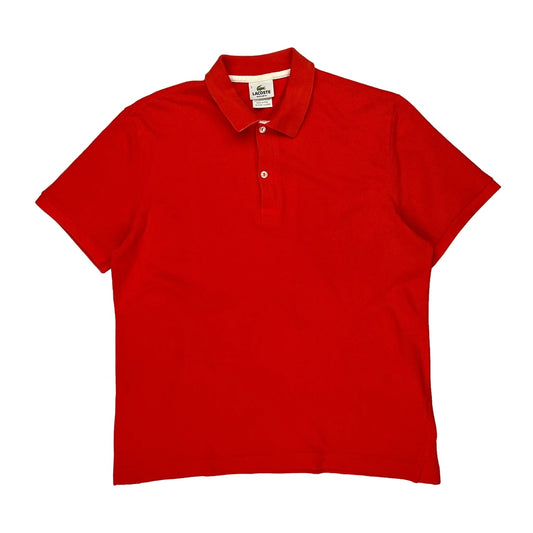 Lacoste Polo Shirt - Large Red Cotton