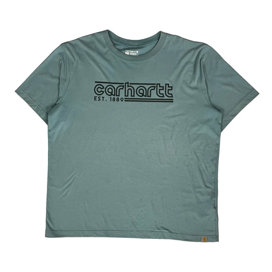 Carhartt Spellout T-Shirt - XL Blue Cotton