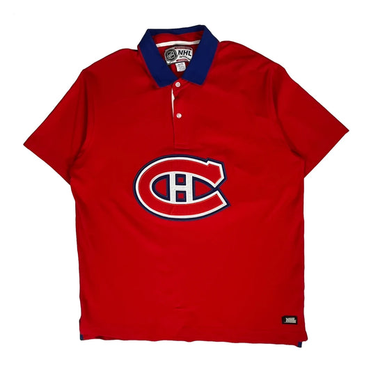Montreal Canadiens Nhl Polo Shirt - XL Red Cotton