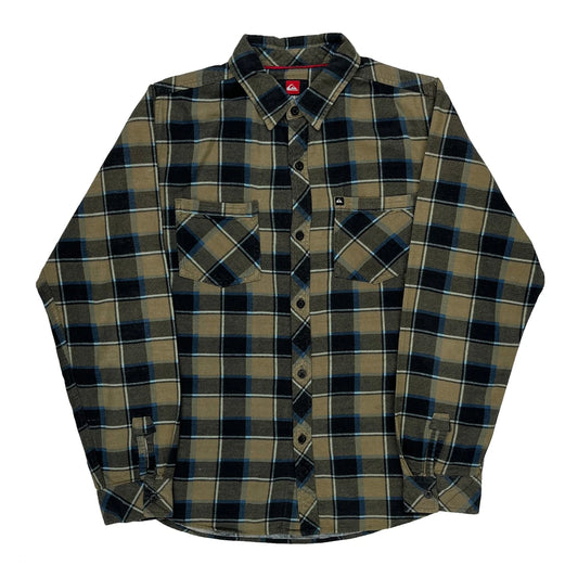 Vintage Quiksilver Flannel Shirt - XL Brown Cotton