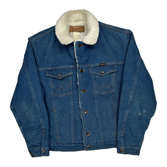 Wrangler Denim Jacket - No Size Blue Cotton