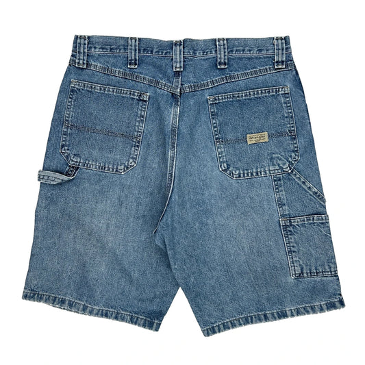 Wrangler Carpenter Shorts - 34W 10L Blue Cotton