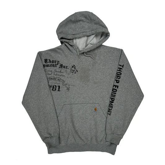 Thorpe Equipment Inc. Carhartt Hoodie - Large Grey Cotton Blend
