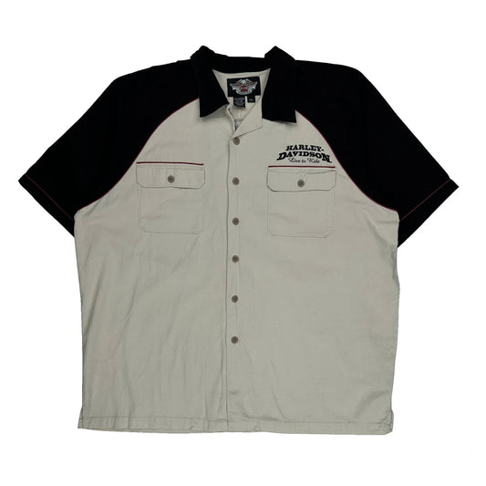 An American Legend Harley Davidson Short Sleeve Shirt - 2XL Black Cotton