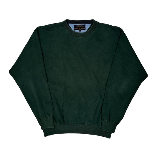 Vintage Tommy Hilfiger Sweatshirt - Large Green Cotton