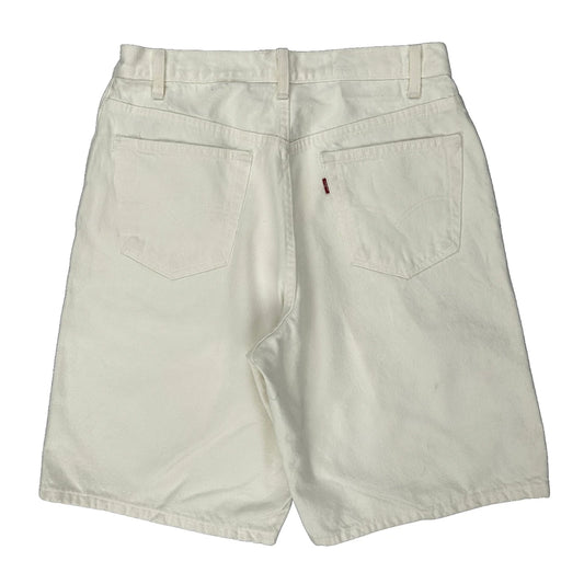 Levis Denim Shorts - 32W 10L White Cotton