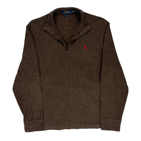 Polo By Ralph Lauren 1/4 Zip - Medium Brown Cotton