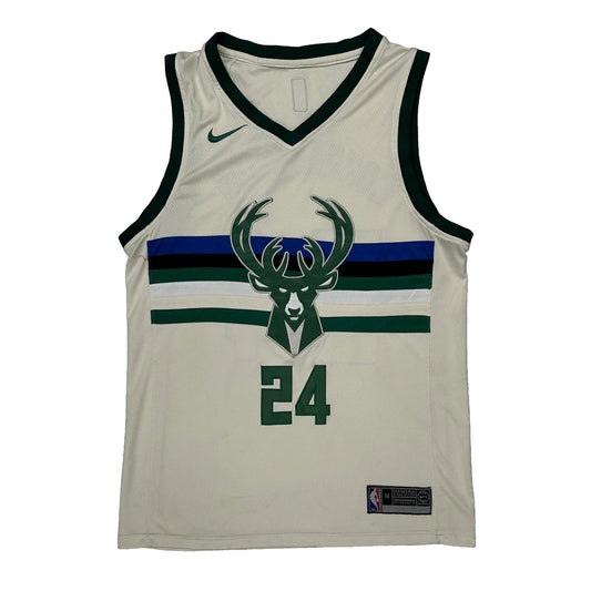 Vintage Milwaukee Bucks Nike Nba Jersey - Medium White Polyester