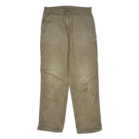 Carhartt Carpenter Trousers - 34W 34L Beige Cotton