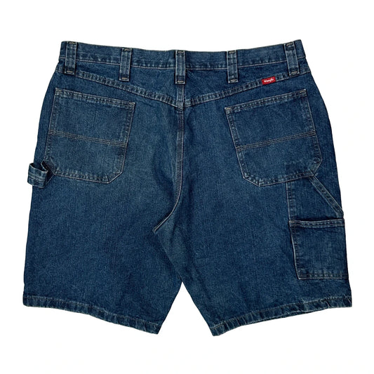 Vintage Wrangler Carpenter Shorts - 38W 10L Blue Cotton