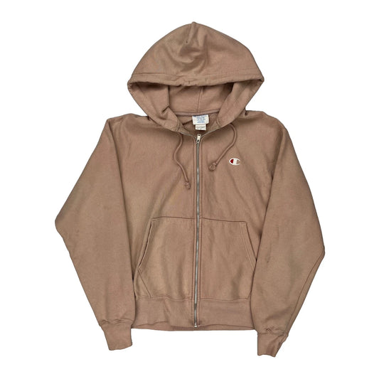 Reverse Weave Champion Hoodie - Medium Brown Cotton Blend