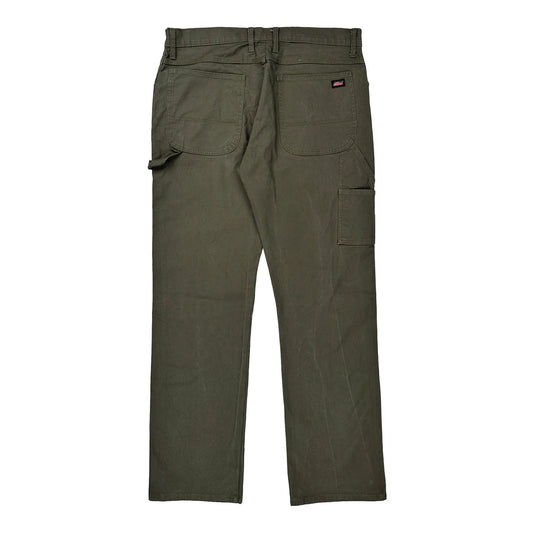 Dickies Carpenter Trousers - 36W 32L Green Cotton