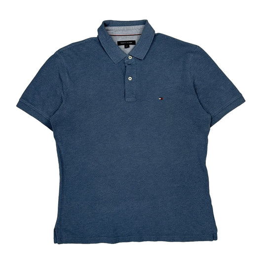 Tommy Hilfiger Polo Shirt - Large Blue Cotton