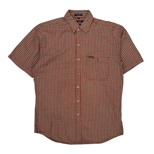 Dickies Checked Short Sleeve Shirt - Medium Red Cotton