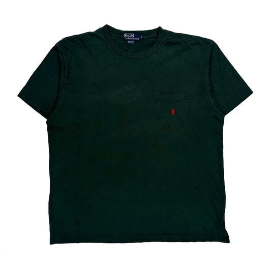 Vintage Polo By Ralph Lauren T-Shirt - Large Green Cotton