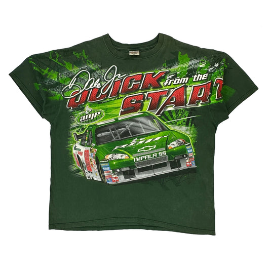 Dale Jr. Chase Authentics Nascar Aop T-Shirt - 2XL Green Cotton