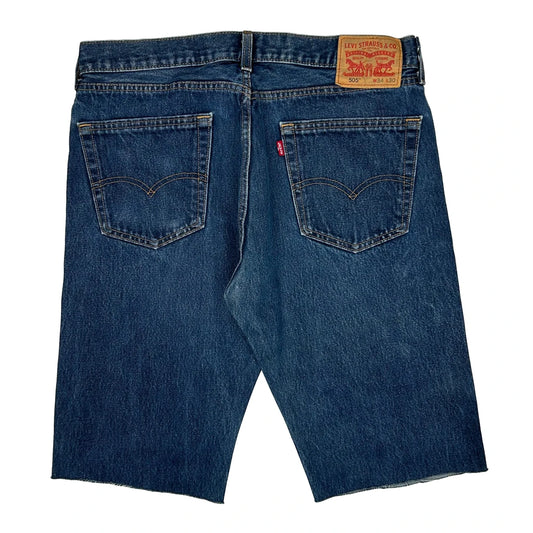 Levis Cut Off Denim Shorts - 34W 11L Blue Denim