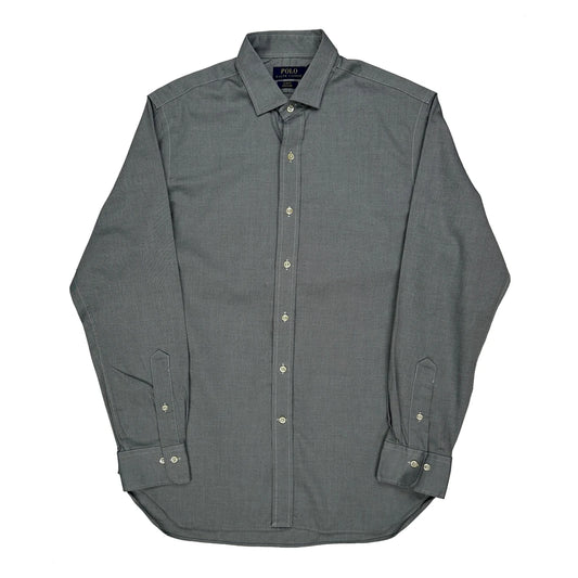 Polo By Ralph Lauren Slim Fit Shirt - Large Grey Cotton