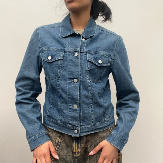 Trussardi Denim Jacket - Medium Blue Cotton