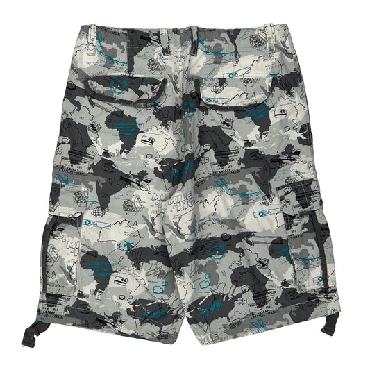 Ecko Unltd Graphic Cargo Shorts - 32W 10L Multicoloured Cotton