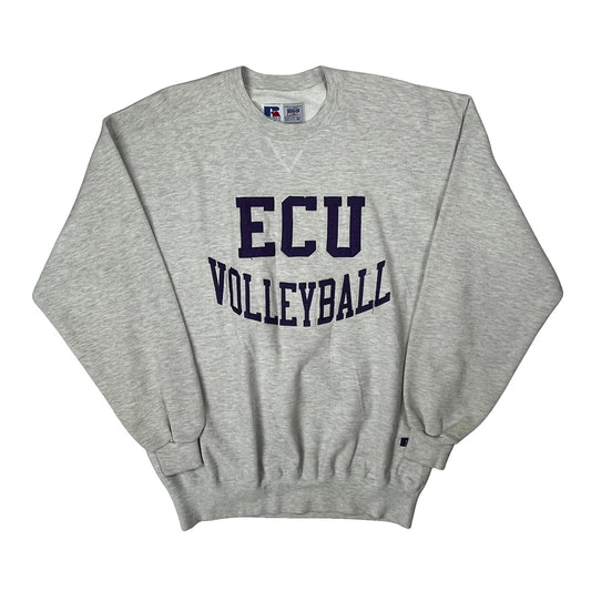 Vintage Ecu Volleyball Russell Athletic College Sweatshirt - XL Grey Cotton