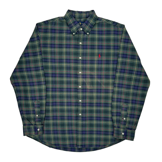 Ralph Lauren Checked Shirt - XL Green Cotton