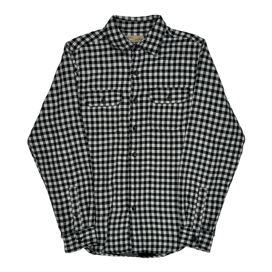 Denver Hayes Checked Flannel Shirt - Medium Black & White Cotton