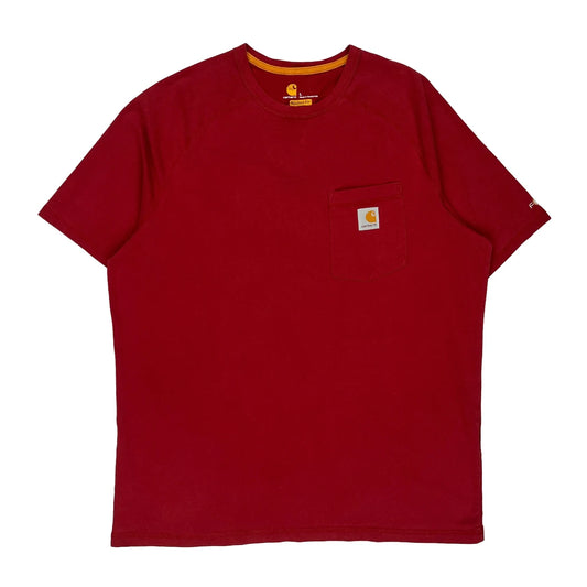 Relaxed Fit Carhartt T-Shirt - Large Red Cotton