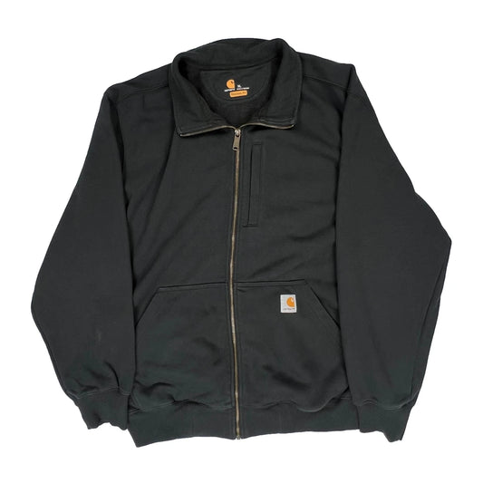 Carhartt Zip Up - XL Black Cotton Blend