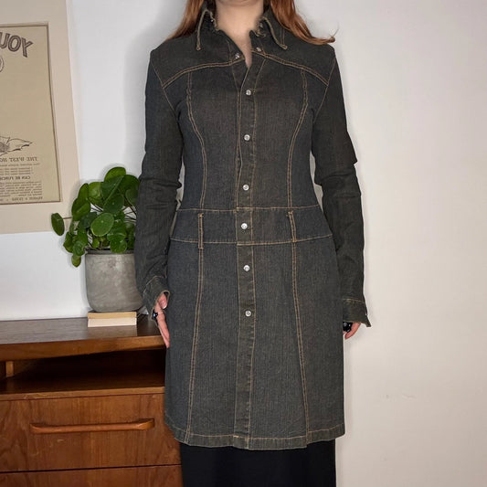 Vintage blue Unbranded Denim Dress - womens medium