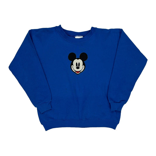 Age 10 Mickey Mouse Disney Graphic Sweatshirt - Medium Blue Cotton