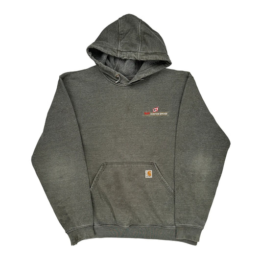 Carhartt Hoodie - Large Grey Cotton Blend