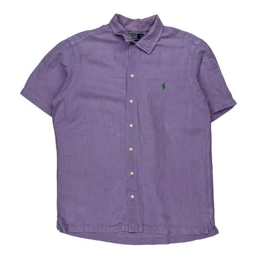 Polo By Ralph Lauren Short Sleeve Shirt - Medium Purple Linen