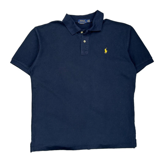 Polo By Ralph Lauren Slim Fit Polo Shirt - 2XL Navy Cotton